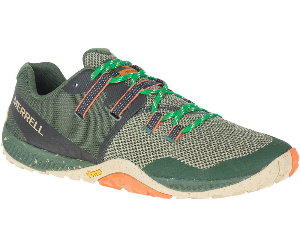 Tenis Homem - Merrell Trail Glove 6 - Verdes - GHN816345